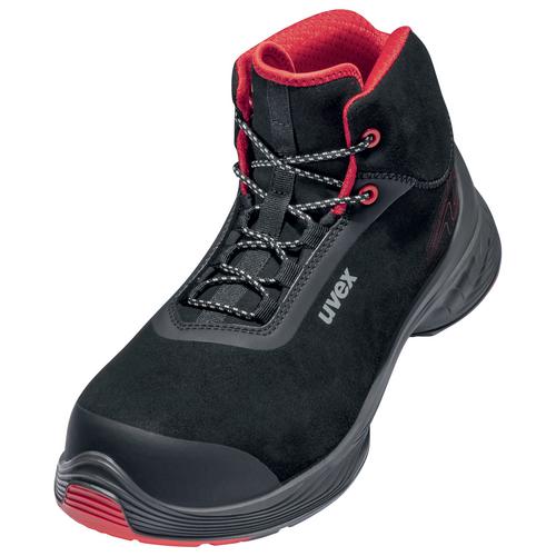 uvex 1 G2 Sicherheitsschuh S3 Stiefel schwarz/rot